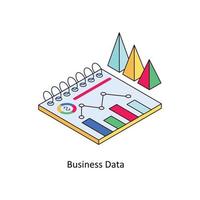 Business Data Vector Isometric Icons. Simple stock illustration stock