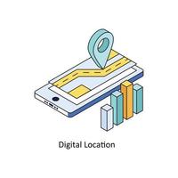 Digital Location Vector Isometric Icons. Simple stock illustration stock