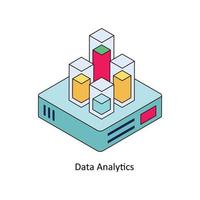 Data Analytics Vector Isometric Icons. Simple stock illustration stock