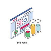 seo rango vector isométrica iconos sencillo valores ilustración valores