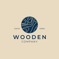 wood circle vintage  logo  simple  vector illustration design