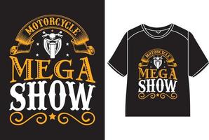 motocicleta mega espectáculo camiseta diseño vector