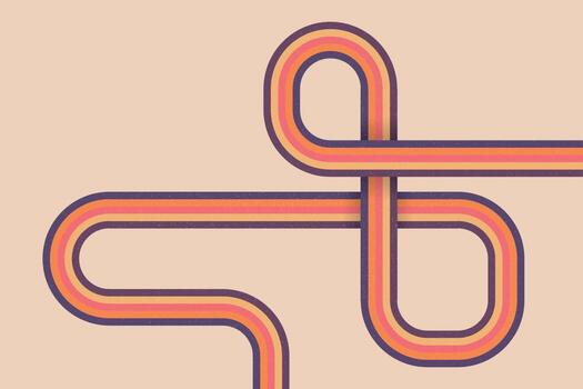 elegante geométrico antecedentes diseño con retro vistoso líneas. dinámica sencillo lineal antecedentes diseño vector