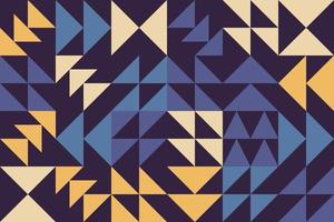 Abstract geometric flat colorful mosaic arrows seamless pattern in retro style vector