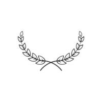 Laurel wreath victory icon. color editable vector