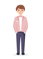 groomsmen wedding man in suit cartoon illustration png