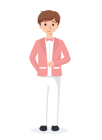 groomsmen wedding man in suit cartoon illustration png