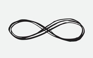 Infinity sign hand drawn illustration vector