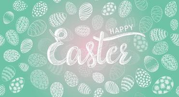 Happy Easter hand drawn illustration. vector