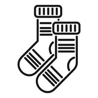 Hike winter socks icon outline vector. Travel equipment vector