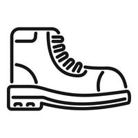 Hike shoe icon outline vector. Travel adventure vector