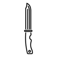 Camp knife icon outline vector. Travel equipment vector