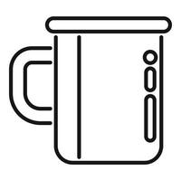 Camp mug icon outline vector. Extreme adventure vector