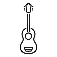 Camp guitar icon outline vector. Travel equipment vector
