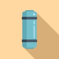 Thermos bottle icon flat vector. Travel vacation vector