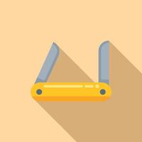 Multitool icon flat vector. Travel equipment vector