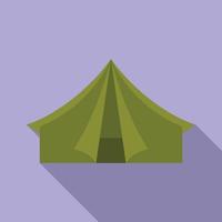 Camp tent icon flat vector. Travel equipment vector