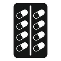 Pills icon simple vector. Travel equipment vector