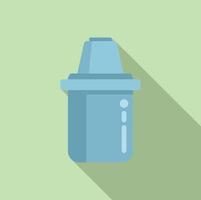 Cleaning filter icon flat vector. Water treatment vector