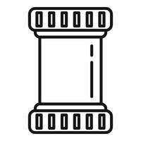Container filter icon outline vector. Water treatment vector