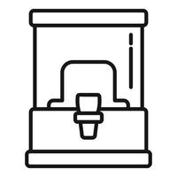 Tank filter jug icon outline vector. Clean drink vector