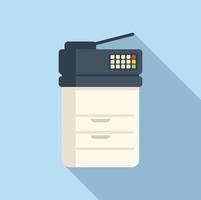 Office scanner icon flat vector. Digital print vector