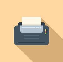 Print color icon flat vector. Digital printer vector