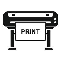 Service plotter icon simple vector. Digital print vector