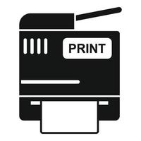 impresora impresión icono sencillo vector. digital máquina vector