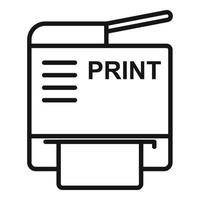 Printer print icon outline vector. Digital machine vector