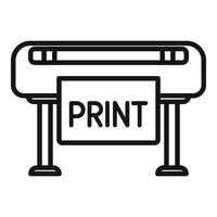 Service plotter icon outline vector. Digital print vector