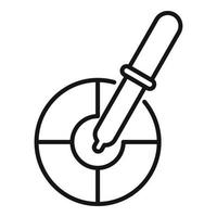 Cmyk pipette icon outline vector. Digital print vector