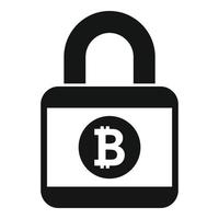 Lock crypto data icon simple vector. Block chain vector