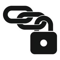 Padlock blockchain icon simple vector. Block chain vector