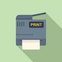 Printer print icon flat vector. Digital machine vector