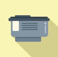 Ink cartridge icon flat vector. Digital print vector