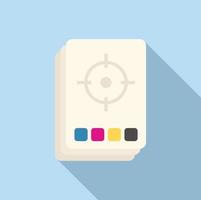 cmyk papel icono plano vector. tinta compensar vector