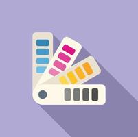 Cmyk palette icon flat vector. Printer machine vector