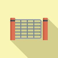 Gate control icon flat vector. House security vector