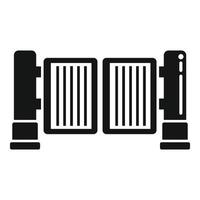 Automatic fence icon simple vector. Security garage vector