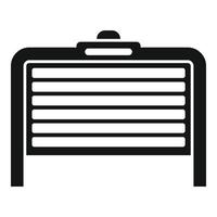 Garage control icon simple vector. Automatic fence vector