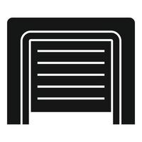 Garage side icon simple vector. Door security vector