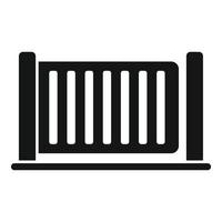 Closed gate icon simple vector. Automatic security vector