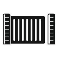 Remote control gate icon simple vector. Door security vector