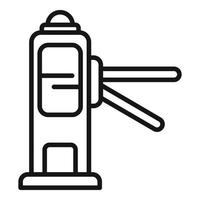 Automatic fence icon outline vector. Security garage vector