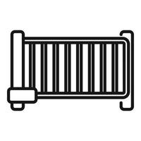 Auto gates icon outline vector. Automatic security vector