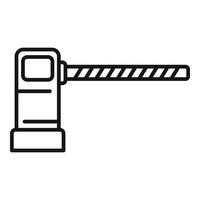 Access barrier icon outline vector. Automatic gate vector