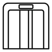 Exit door icon outline vector. Automatic fence vector