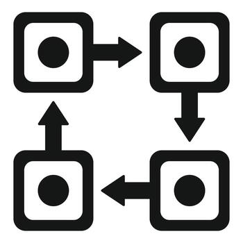 Crypto move icon simple vector. Block chain vector