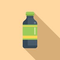 Soda drink icon flat vector. Protein nutrition vector